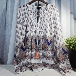Signature Studio Multicolor Boho Blouse